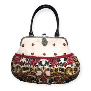 Pretty Floral Print Hand Bag